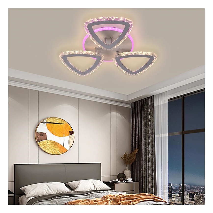 LED RGB Zatemnitveni lestenec LED/45W/230V 3000-6500K + Daljinski upravljalnik