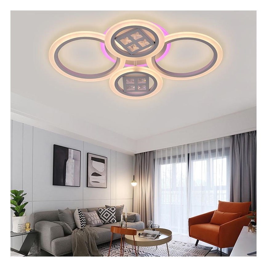 LED RGB Zatemnitveni lestenec LED/50W/230V 3000-6500K + Daljinski upravljalnik