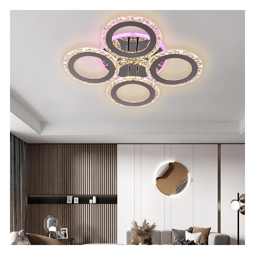 LED RGB Zatemnitveni lestenec LED/55W/230V 3000-6500K + Daljinski upravljalnik