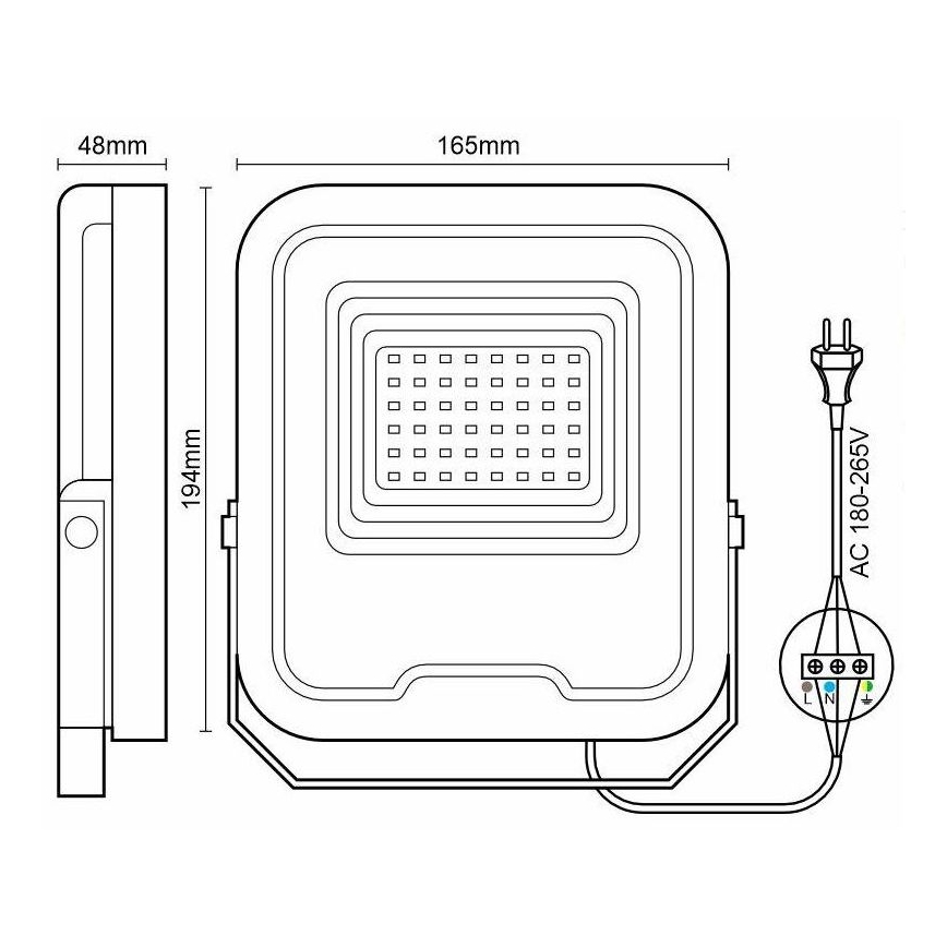 LED RGB Zatemnitveni reflektor LED/30W/230V 3000K-6500K Wi-Fi Tuya IP65