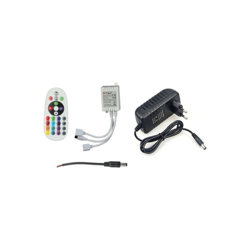 LED RGB Zatemnitveni trak 2x5m LED/48W/230V + Daljinski upravljalnik
