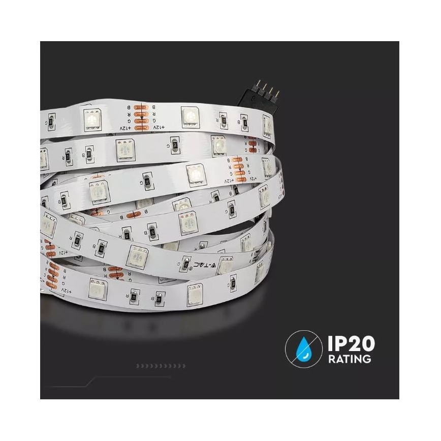 LED RGB Zatemnitveni trak 2x5m LED/48W/230V + Daljinski upravljalnik