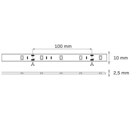LED RGB Zatemnitveni zunanji trak 5m LED/14W/12V IP65 + Daljinski upravljalnik