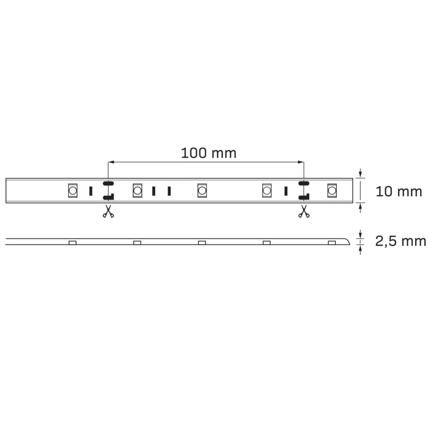 LED RGB Zatemnitveni zunanji trak 5m LED/14W/12V IP65 + Daljinski upravljalnik