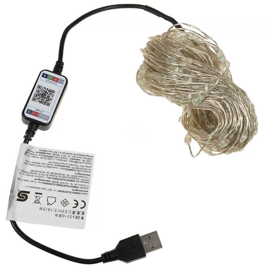 LED RGB zatemnjevalni niz — 100 LED, 29 funkcij, dolžina 10,4 m