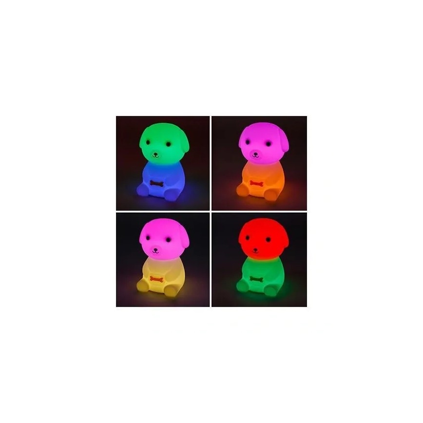 LED RGBW, z nastavljivo svetlostjo, polnilna otroška nočna lučka LED/2,5W/5V 3000K 1200 mAh pes