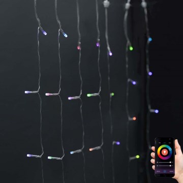 LED RGB zavesa 180xLED/7 funkcij 6m IP65 Wi-Fi Tuya