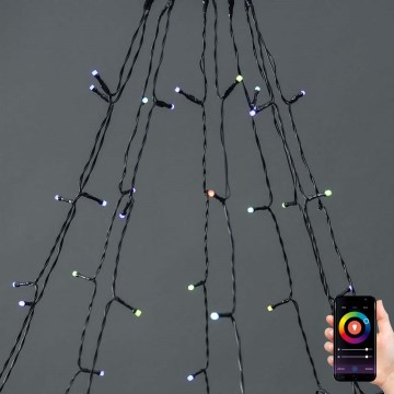 LED RGB  zavesa 240xLED/11 funkcij 8m IP65 Wi-Fi Tuya