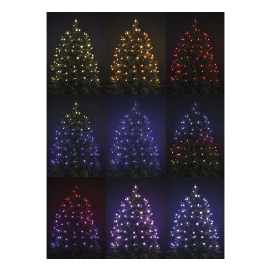 LED RGB Zunanja božična veriga 160xLED/72 načinov 19m IP44 + Daljinski upravljalnik