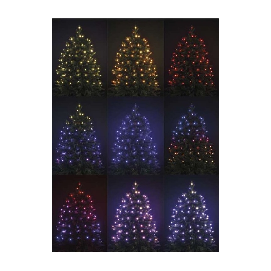 LED RGB Zunanja božična veriga 96xLED/72 načinov 13m IP44 + Daljinski upravljalnik
