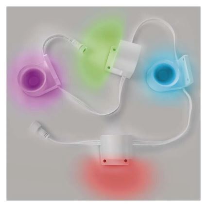 LED RGBIC+CCT Okrasna veriga z spotlighting GoSmart - dodatek 4xLED/7W/230V 85 cm Wi-Fi Tuya