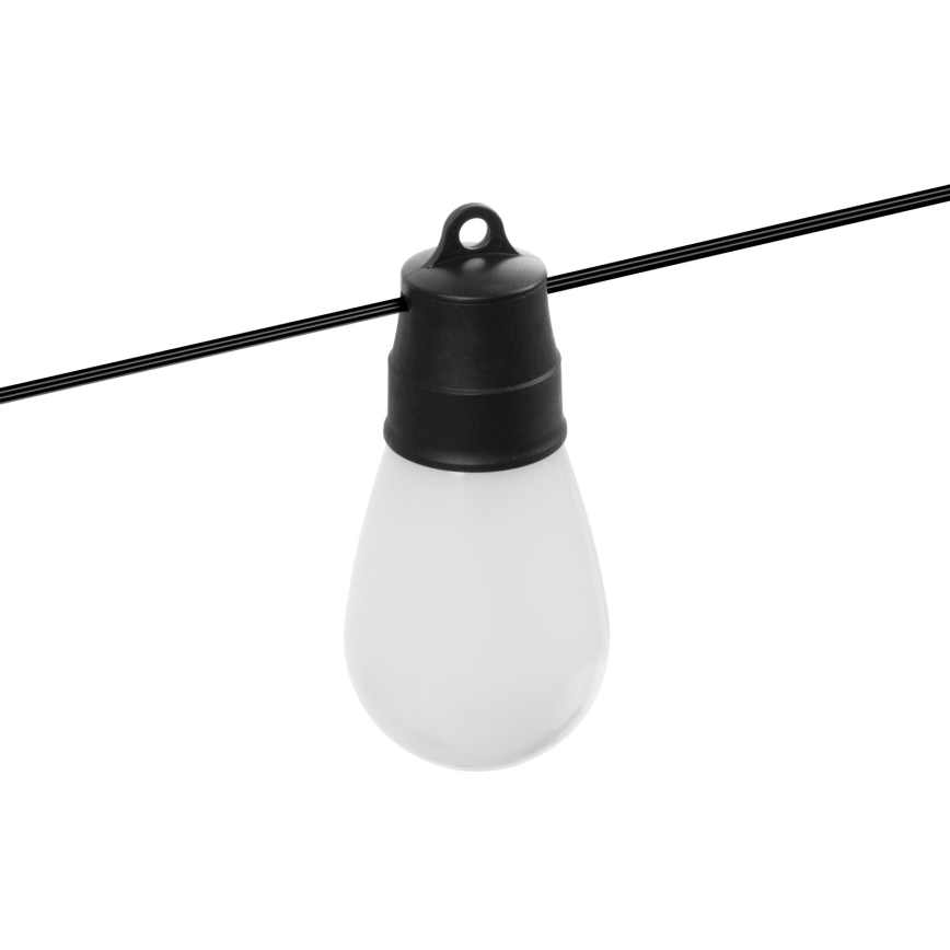 LED RGBIC zatemljiv sončni niz 30xLED/1,3W/3,7/5V 2200 mAh 14,37 m IP65 črna + daljinski upravljalnik
