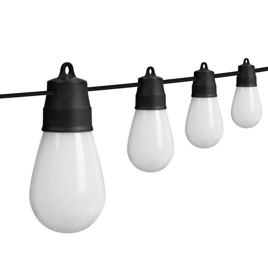 LED RGBIC zatemljiv sončni niz 15xLED/1,3W/3,7/5V 2200 mAh 8 m IP65 črna + daljinski upravljalnik