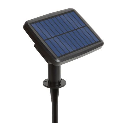 LED RGBIC zatemljiv sončni niz 15xLED/1,3W/3,7/5V 2200 mAh 8 m IP65 črna + daljinski upravljalnik