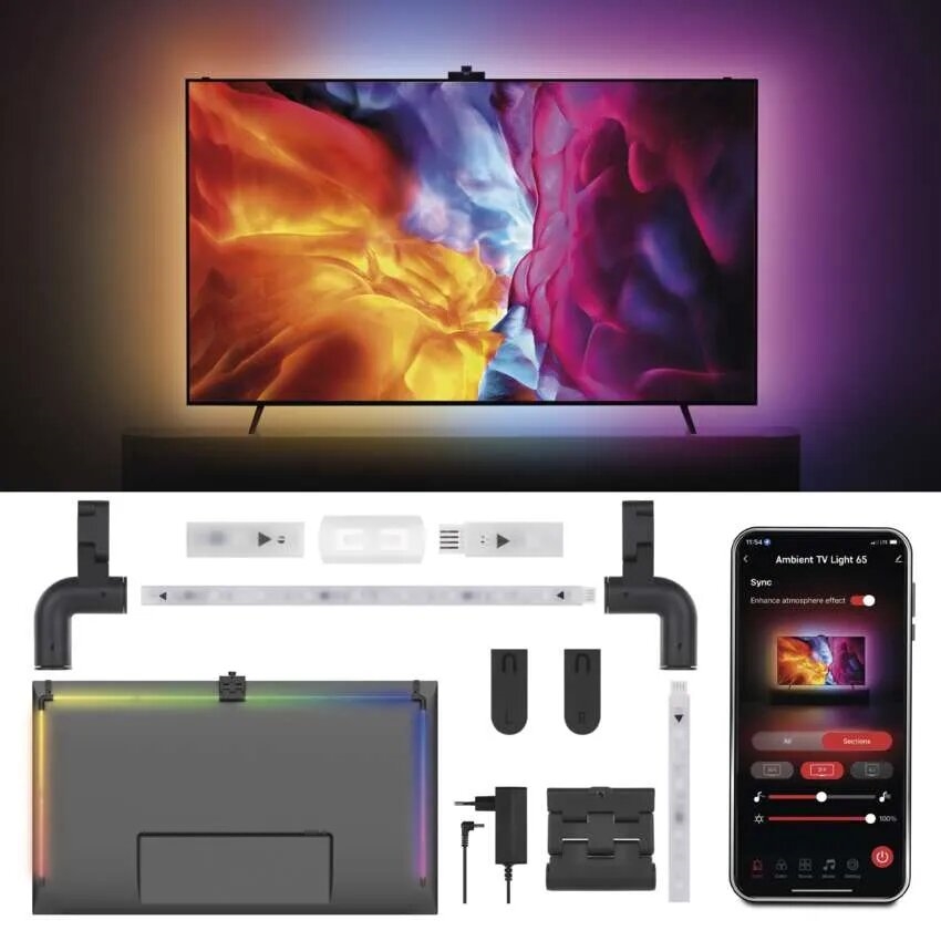LED RGBIC Trak za TV GoSmart LED/24W/230V 65“