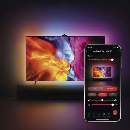 LED RGBIC Zatemnitveni trak za TV GoSmart LED/24W/230V 55“