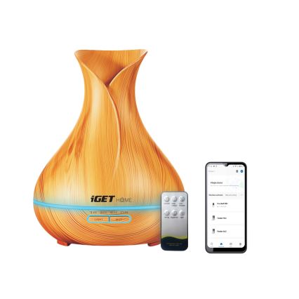 LED RGBW Aroma difuzor in vlažilec zraka LED/230V 500 ml Wi-Fi + Daljinski upravljalnik