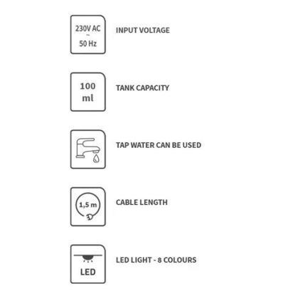 LED RGBW Aroma difuzor LED/8W/230V 100 ml sova