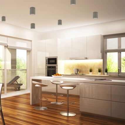 LED RGBW димуване точкове світло JUPITER 1xE27/6,5W/230V 2700-6500K Wi-Fi д. 9,8 см сіре