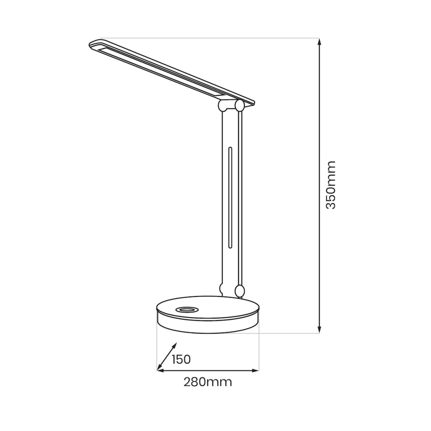 LED RGBW Namizna svetilka BRUNO LED/5W/5V 3000/4500/6000K črna