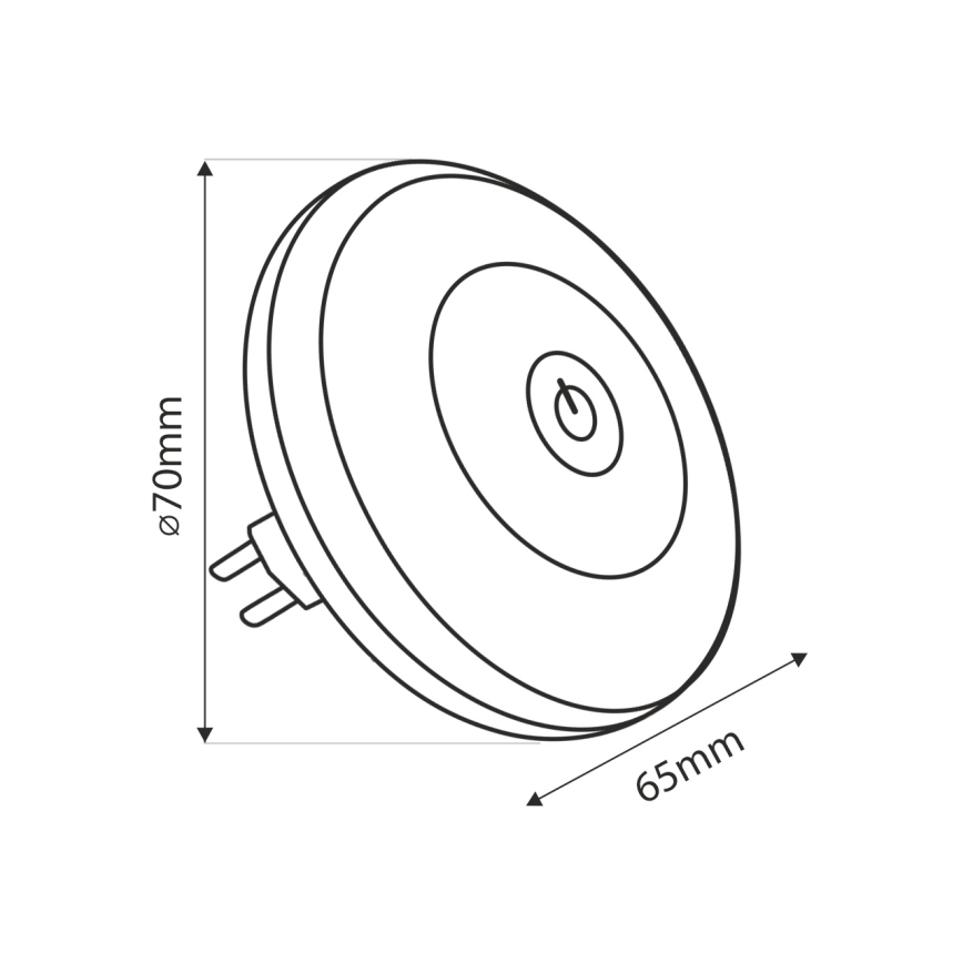 LED RGBW Nočna luč LED/1W/230V bela