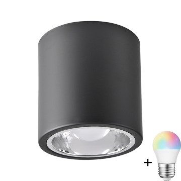 LED RGBW Регульоване точкове світло JUPITER 1xE27/6,5W/230V 2700-6500K Wi-Fi d. 13 см чорне