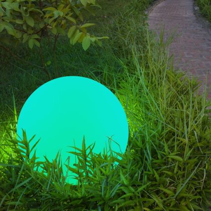 LED RGBW Solarna svetilka BALL LED/1,2V pr. 40 cm IP65 + Daljinski upravljalnik