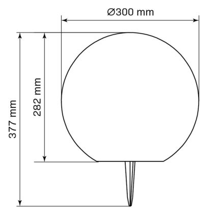 LED RGBW Solarna svetilka BALL LED/3,2V 500 mAh pr. 30 cm IP65 + Daljinski upravljalnik