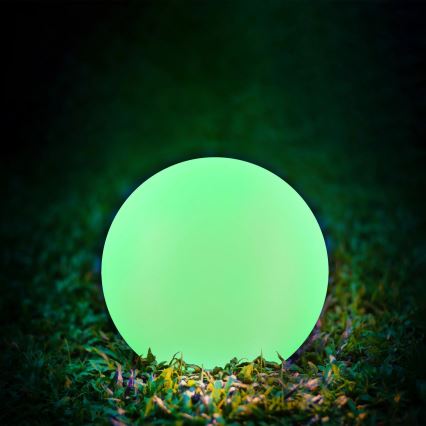 LED RGBW Solarna svetilka BALL LED/3,2V pr. 20 cm IP65 + Daljinski upravljalnik