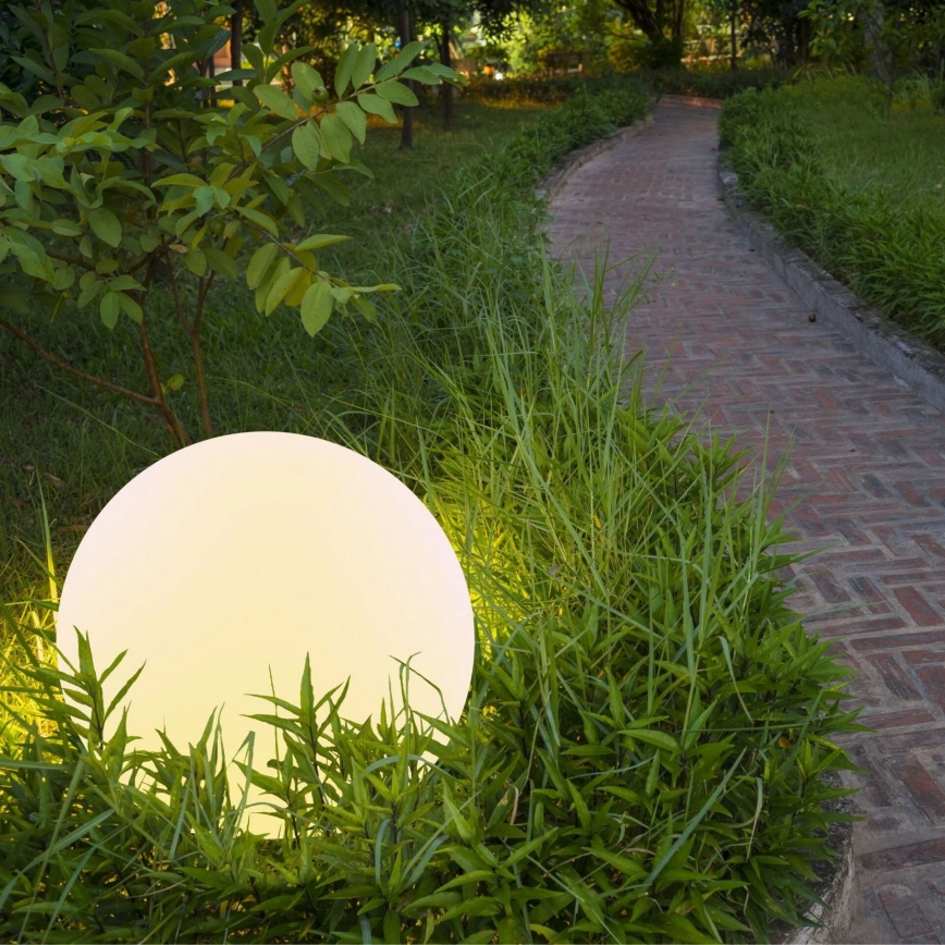LED RGBW Solarna svetilka BALL LED/3,7V 1500 mAh pr. 50 cm IP65 + Daljinski upravljalnik