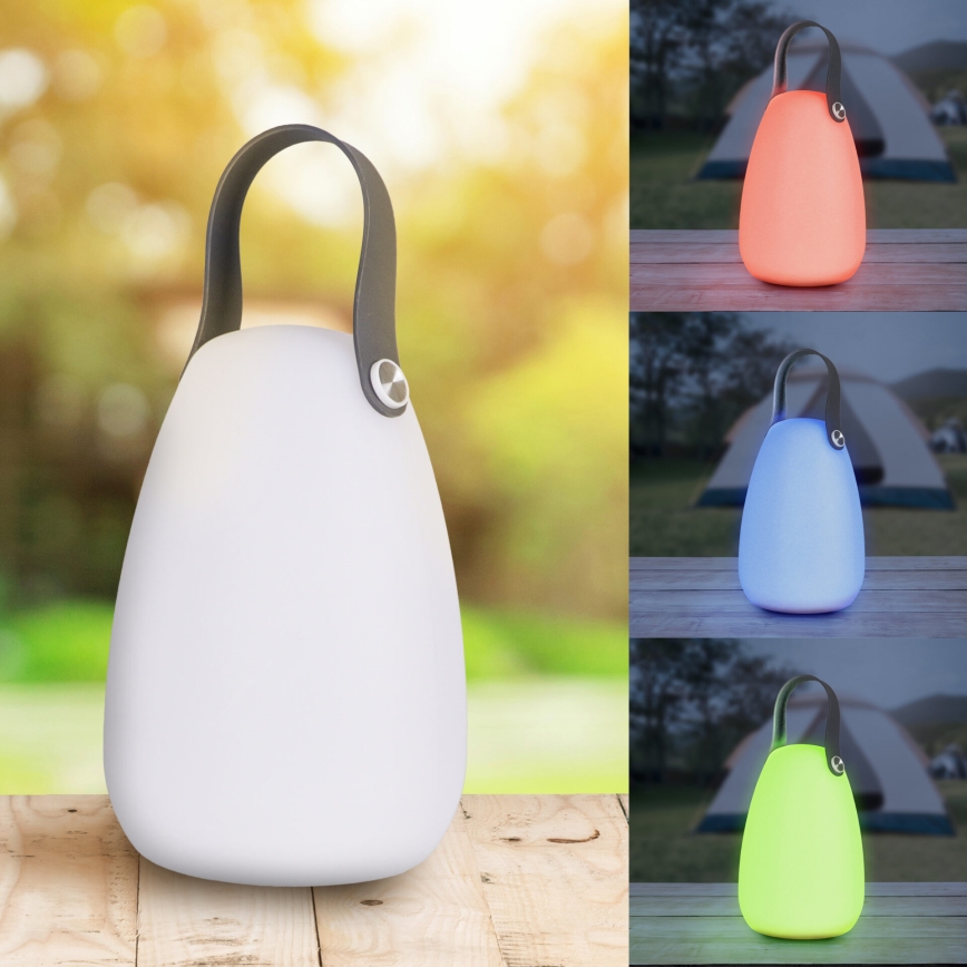 LED RGBW Solarna svetilka CANARIA LED/2W/1,2V 400 mAh IP44 bela