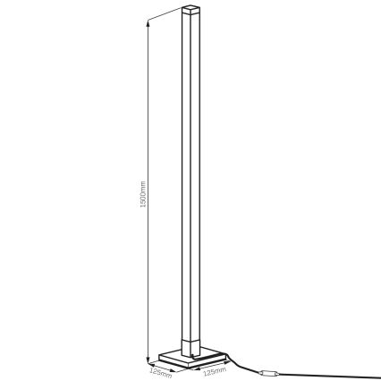 LED RGBW Zatemnitvena stoječa svetilka MAGICAL LED/7W/230V + Daljinski upravljalnik