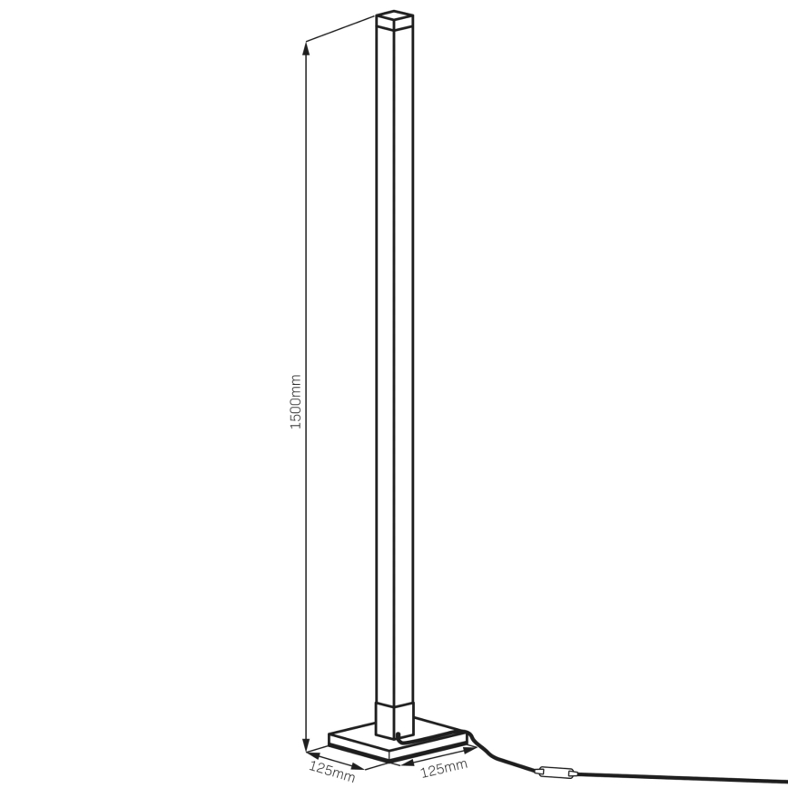 LED RGBW Zatemnitvena stoječa svetilka MAGICAL LED/7W/230V + Daljinski upravljalnik