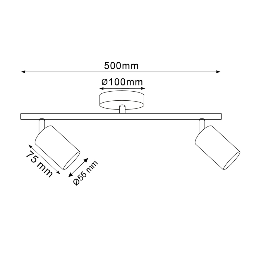 LED RGBW zatemnljiva točkovna svetilka GOLDI 2xGU10/6W/230V 3000K, zlata + daljinski upravljalnik