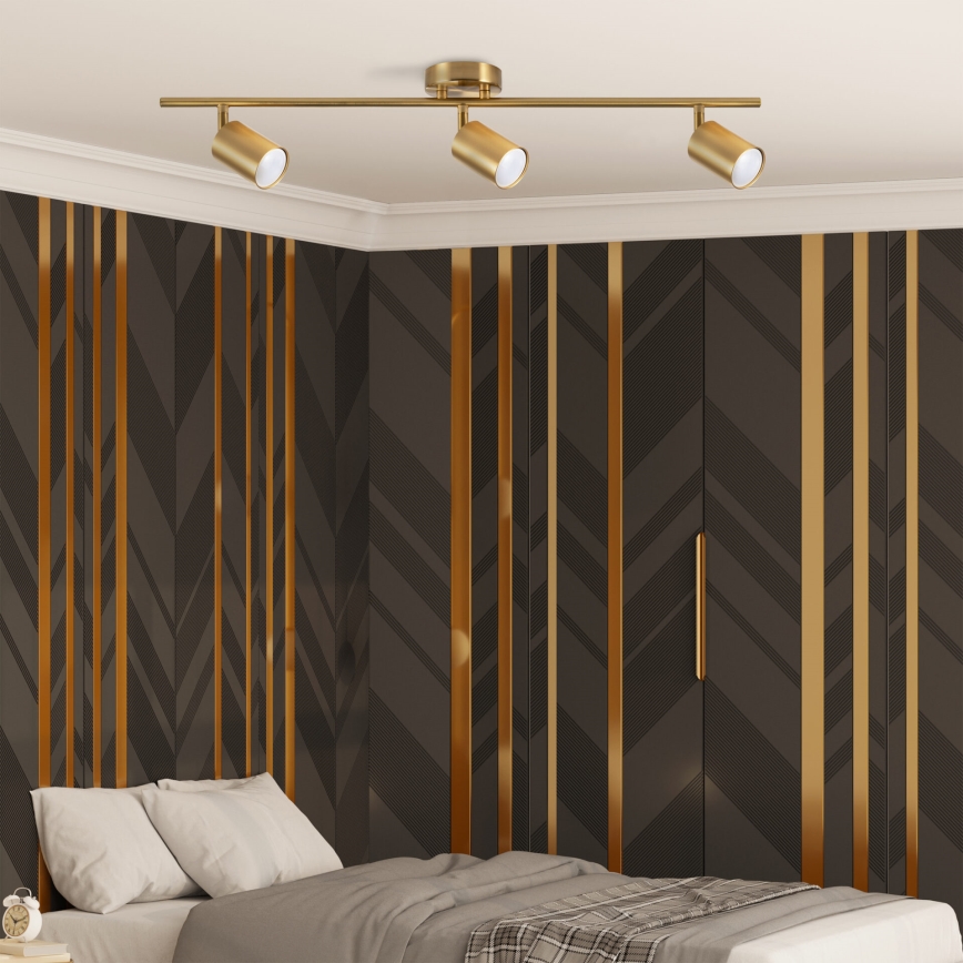 LED RGBW zatemnjiva točkovna svetilka GOLDI 3xGU10/6W/230V 3000K Wi-Fi zlata