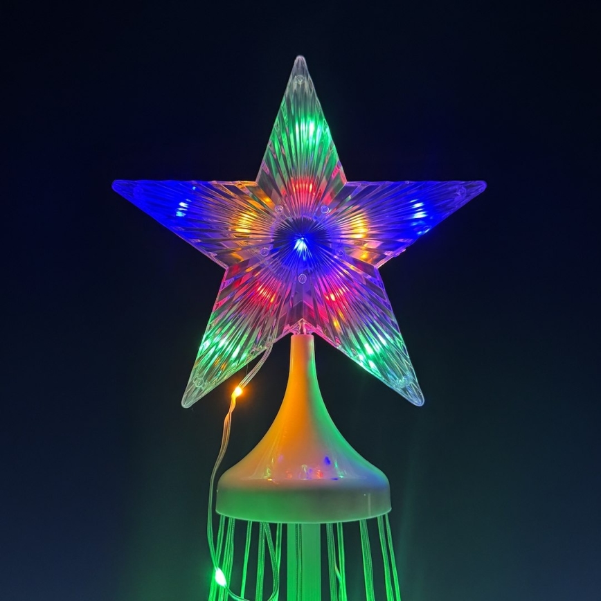 LED RGBW zatemnjiva zunanja božična dekoracija LED/4W/230V 180 cm IP44 smreka + daljinski upravljalnik