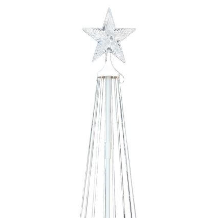 LED RGBW zatemnjiva zunanja božična dekoracija LED/4W/230V 180 cm IP44 smreka + daljinski upravljalnik