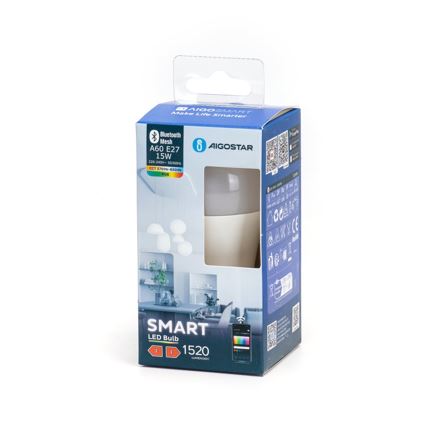 LED RGBW Zatemnitvena žarnica MESH Smart A60 E27/15W/230V 2700-6500K - Aigostar