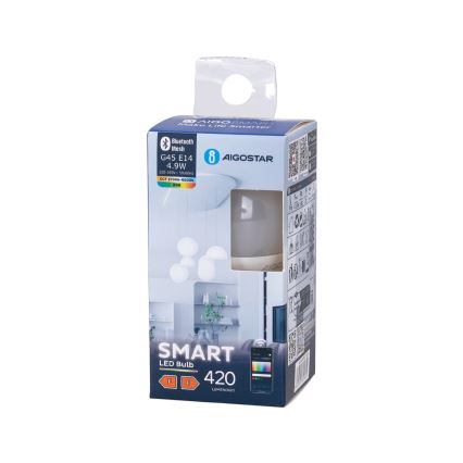 LED RGBW Zatemnitvena žarnica G45 E14/4,9W/230V 2700-6500K - Aigostar