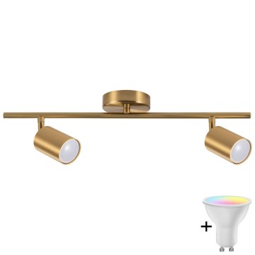LED RGBW zatemljivo točkovno svetilo GOLDI 2xGU10/6,5W/230V 2700-6500K Wi-Fi zlata