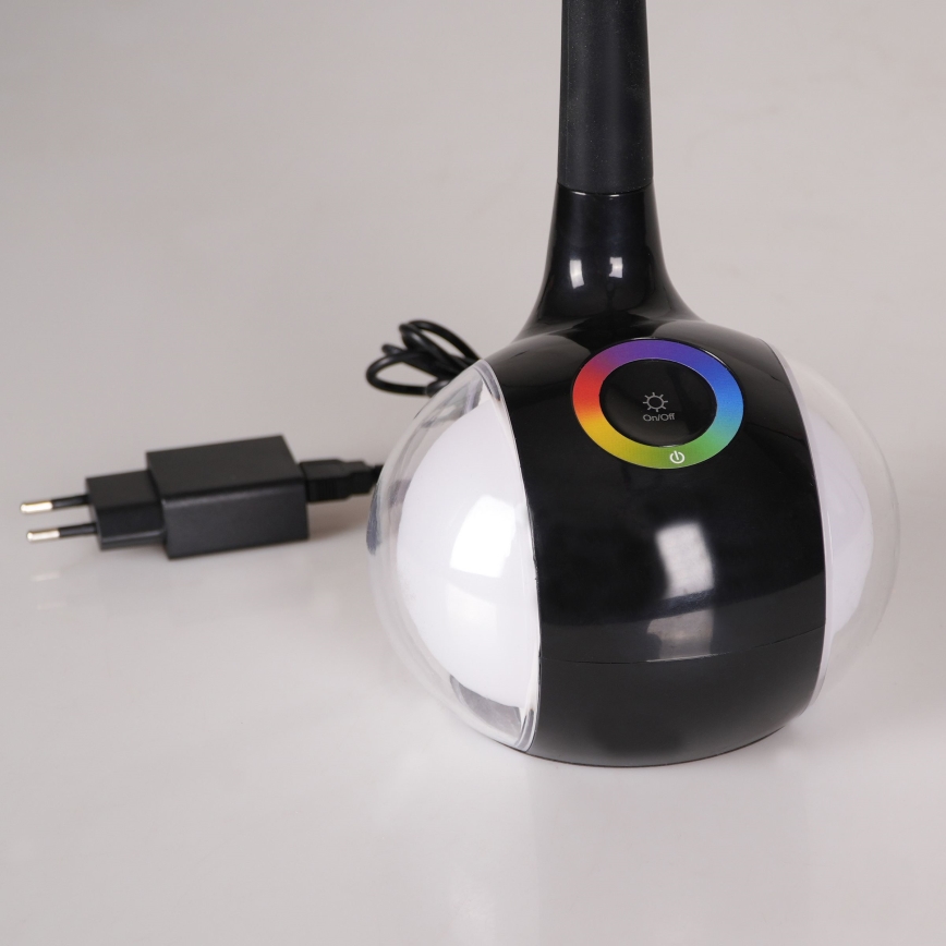 LED RGBW Zatemnitvena namizna svetilka na dotik COSMOS LED/6,5W/230V črna
