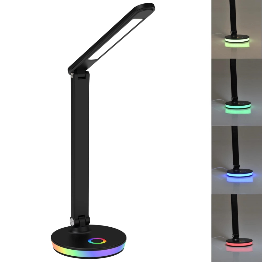 LED RGBW Zatemnitvena namizna svetilka na dotik NEPTUN LED/7W/230V črna