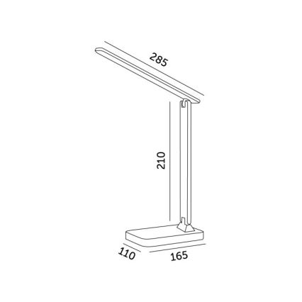 LED RGBW Zatemnitvena namizna svetilka NOBLITE LED/7W/5V 3000/4000/6500K črna