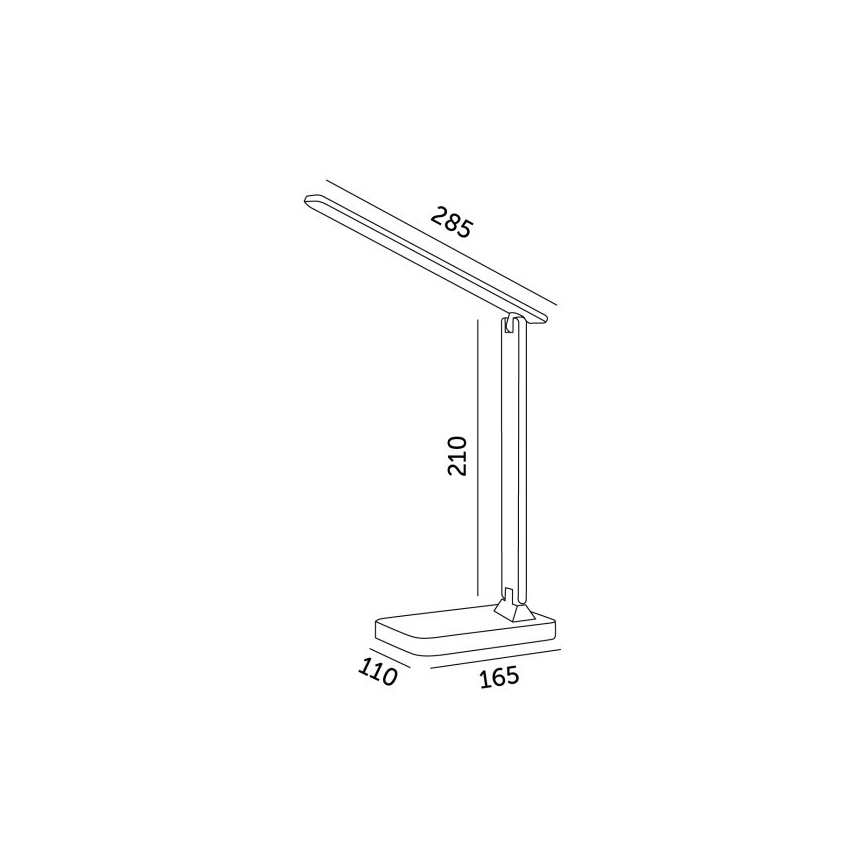 LED RGBW Zatemnitvena namizna svetilka NOBLITE LED/7W/5V 3000/4000/6500K črna