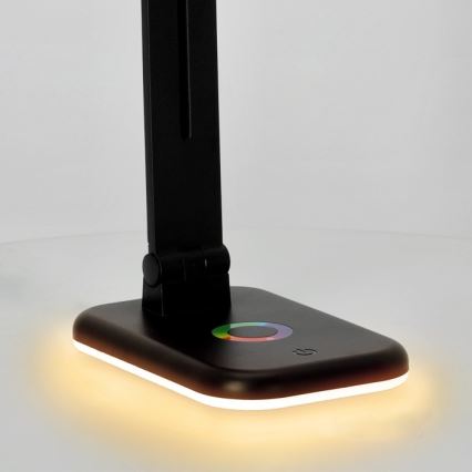 LED RGBW Zatemnitvena namizna svetilka NOBLITE LED/7W/5V 3000/4000/6500K črna