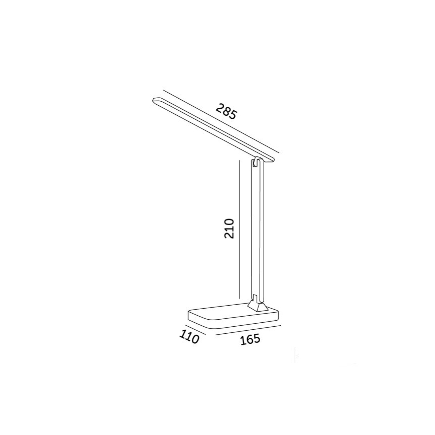 LED RGBW Zatemnitvena namizna svetilka NOBLITE LED/7W/5V 3000/4000/6500K črna