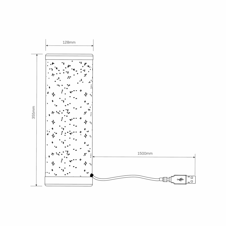 LED RGBW Zatemnitvena namizna svetilka STELLA MINI LED/5W/5V + Daljinski upravljalnik
