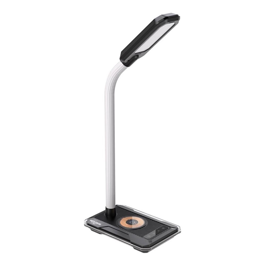 LED RGBW Zatemnitvena namizna svetilka z Qi polnjenje 30W/230V 3000K/4000K/5000K črna