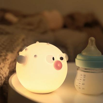 LED RGBW Zatemnitvena otroška svetilka na dotik HELA LED/1W/5V USB 1200 mAh riba roza