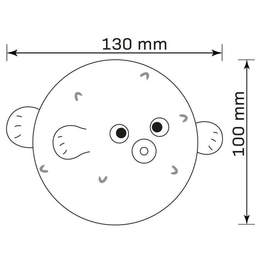 LED RGBW Zatemnitvena otroška svetilka na dotik HELI LED/1W/5V USB 1200 mAh riba modra